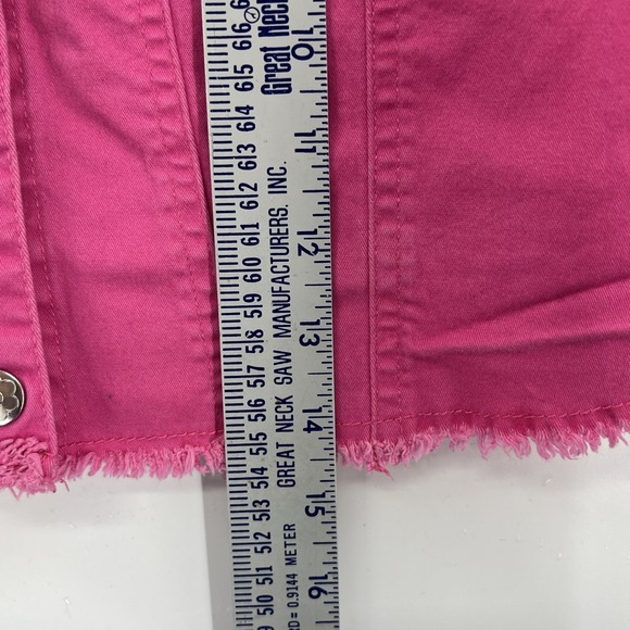 Peanuts Girl's Pink Jean Jacket Snoopy Embroidery Beaded Size 7 Retro - Picture 7 of 7